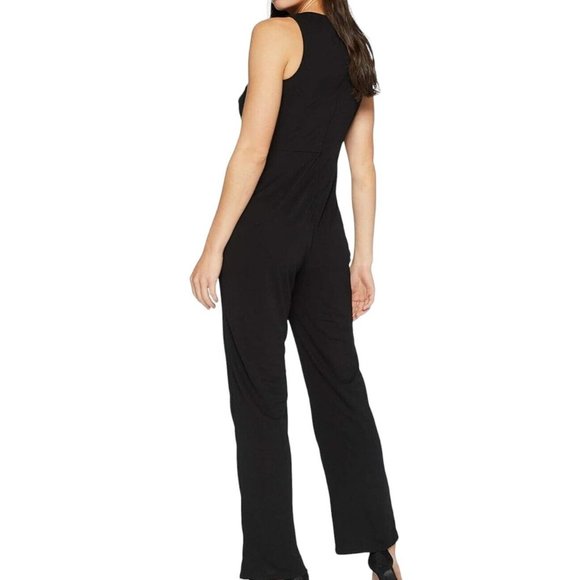 Maggy London 2 4 Black Yoli Jumpsuit‎ Jersey Knit Sleeveless Relaxed Leg - Picture 3 of 13
